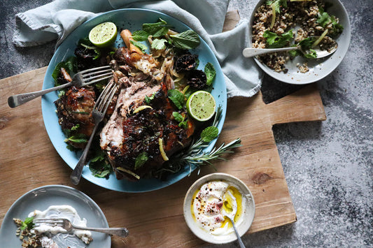 Recipe: Slow-roasted leg of lamb with black lime, preserved lemon and cinnamon