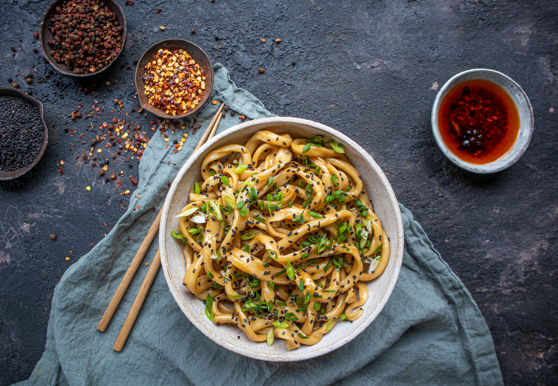 Recipe: Hand-pulled wheat noodles with noodle sauce and chilli oil