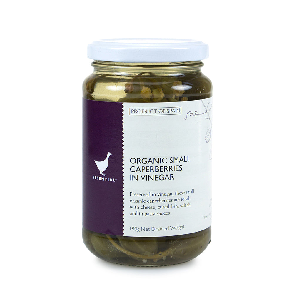 The Essential Ingredient Organic Caperberries in Vinegar