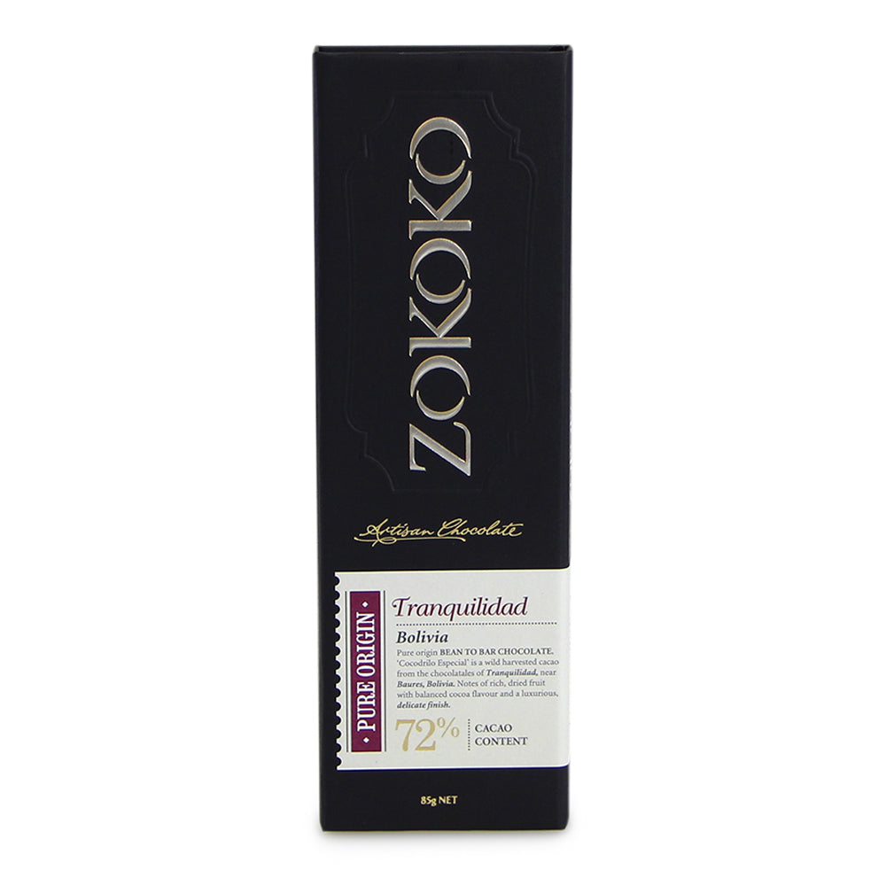 Zokoko Pure Origin Tranquilidad Dark Chocolate (72%) Bar