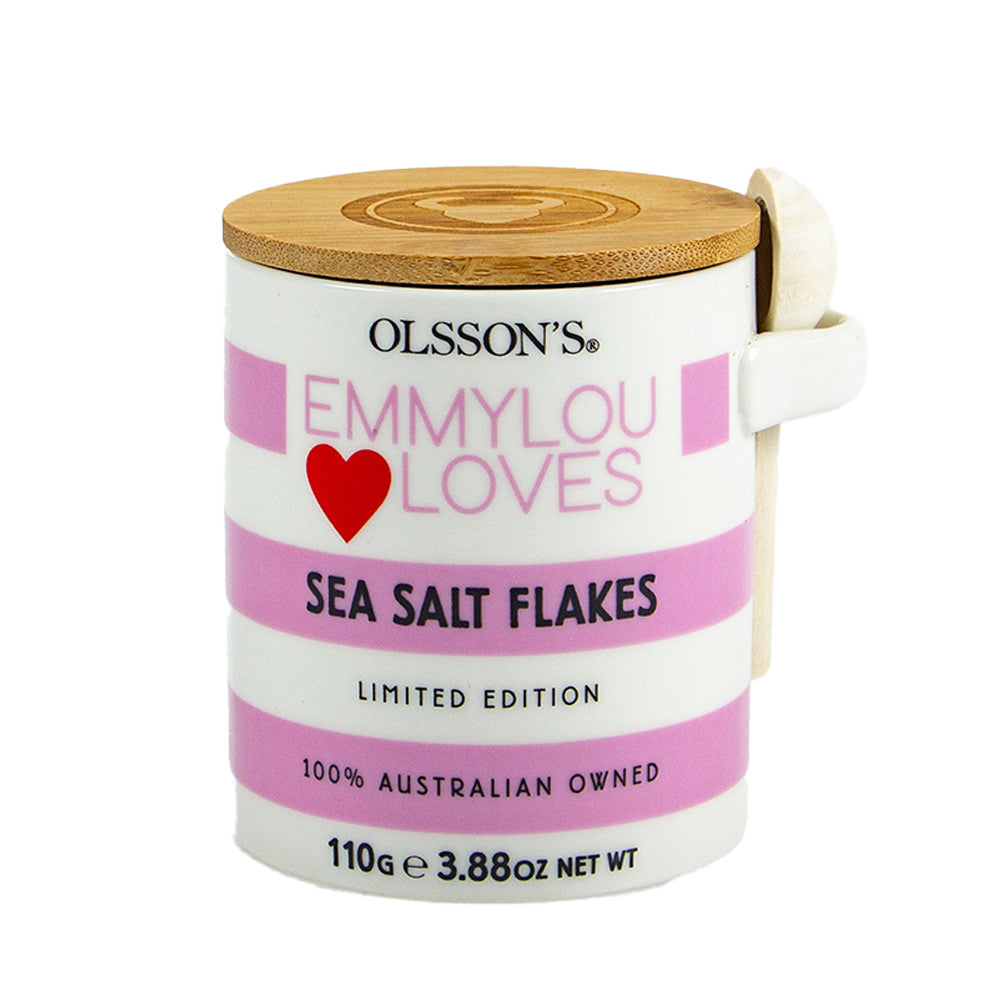 Emmylou Loves Sea Salt Flakes in Stoneware Pot