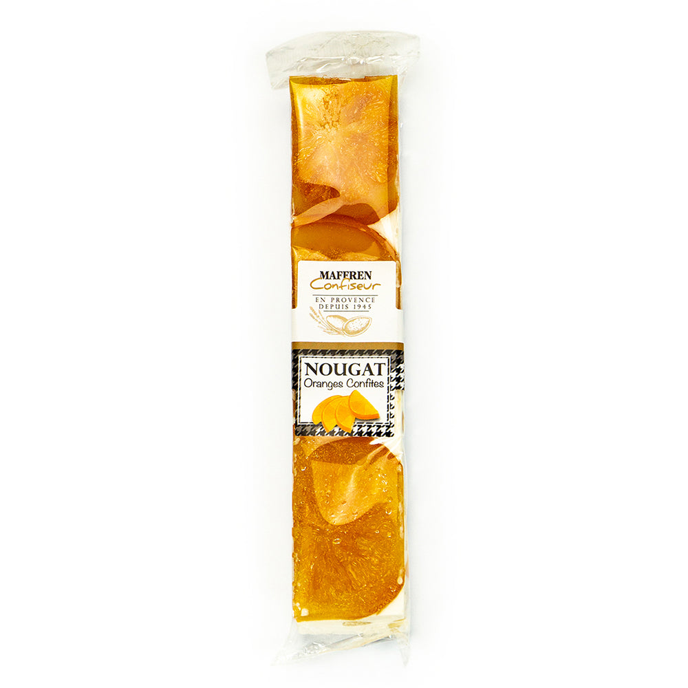 Maffren Confiseur Almond Nougat with Candied Orange