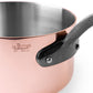 De Buyer Copper Saucepan with Cast Iron Handle