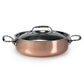 De Buyer Copper Saute Pan With Stainless Steel Handle & Lid 24cm