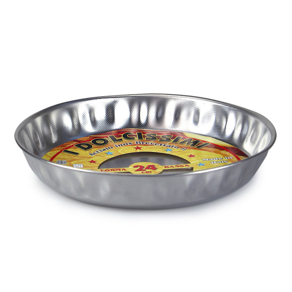 Steelpan Stainless Steel Shallow Fluted Cake Pan