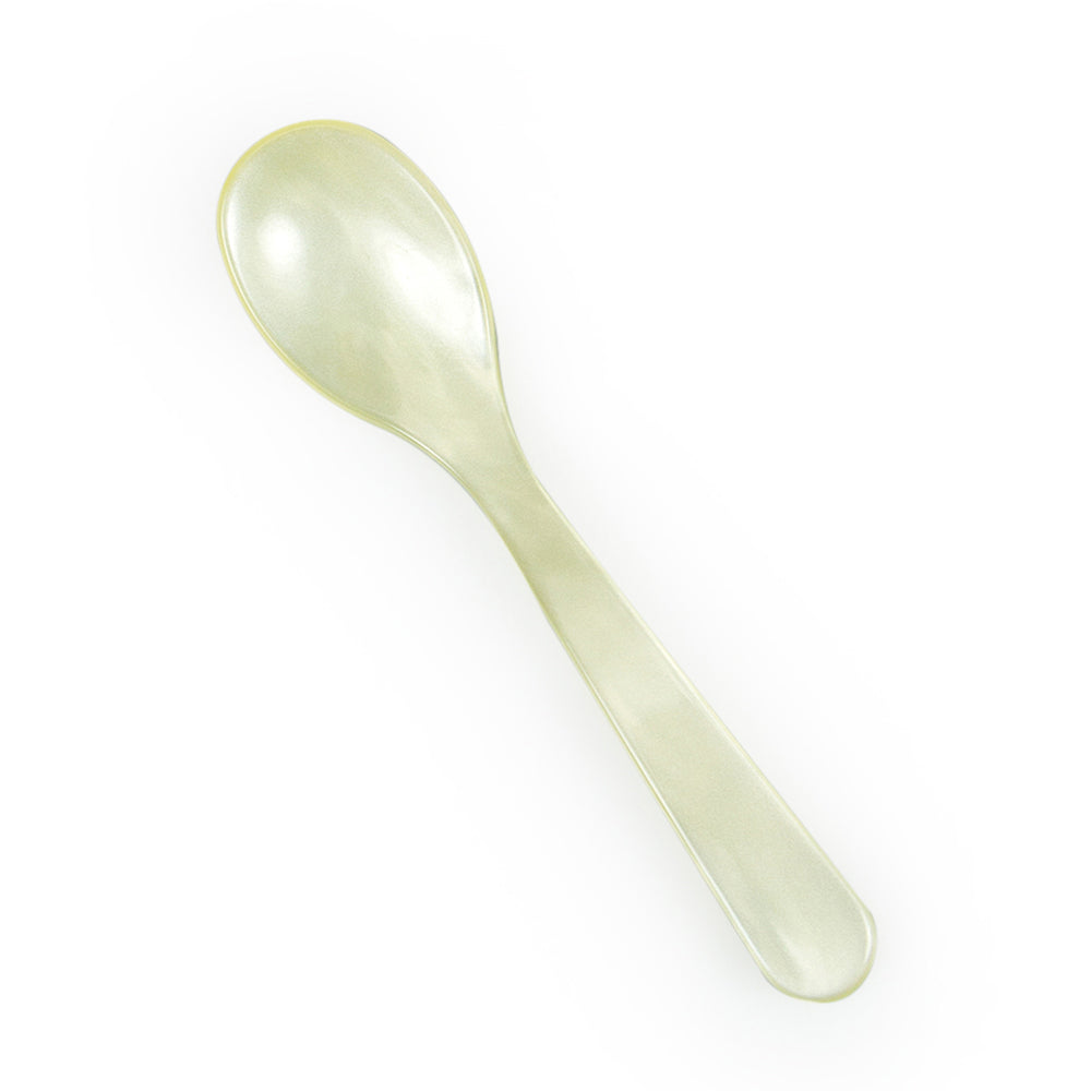 Acrylic Egg Spoon - Vanilla White